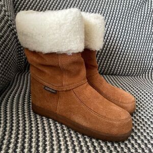 Steger Mukluks Moose hide brown winter snow boot women’s shoe size 6